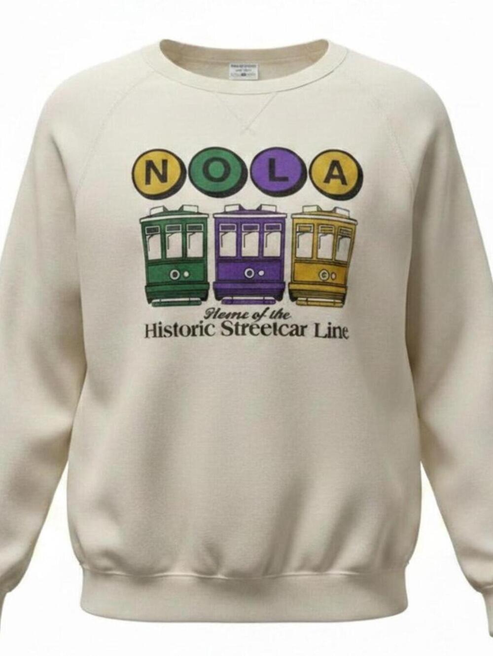 Where I'm From NOLA Streetcar Sweatshirt Women's XL NWT New Orleans Graphic